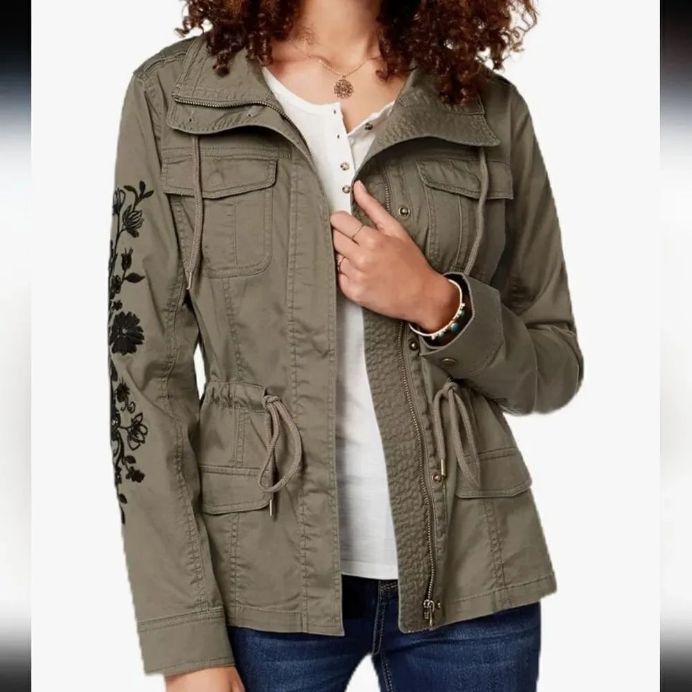 American Rag Juniors Embroidered Cargo Jacket Small